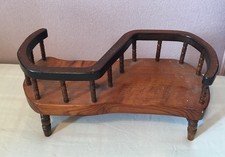Vintage Wooden Doll Dolls House Fashion Doll Love Seat Loveseat Chair Rare