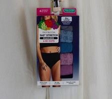 Fruit of the Loom 6 PACK Womens 360  Stretch Underwear Assorted Colors Size 9