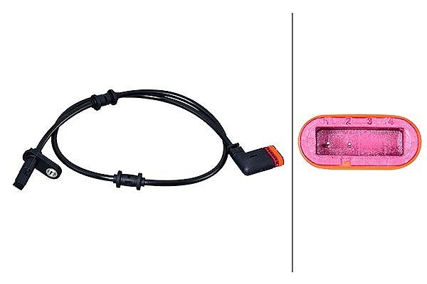Hella Sensor, Raddrehzahl Hinterachse FüR MERCEDES-BENZ-image