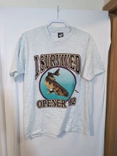 *Distressed* Vintage Screen Stars L I Survived Opener 92 Single Stitch Tshirt