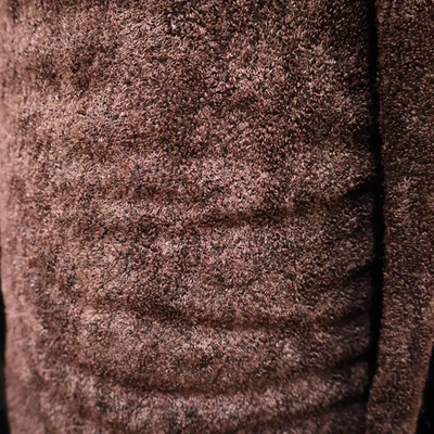 FINE FABRICS ONLINE USA Terry Cloth Knit Fabric (Cozy Textured Brown) - By the Yard/Apparel Fabric
