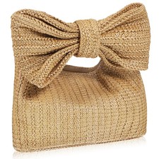  Pochette in Paglia Con Manico Borsa Mare Di Sacco Da Spiaggia Estiva