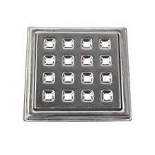 SUS304 Stainless Steel 4 Inch Floor Drain Square Shower Drain with 16 Holes