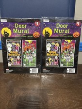 Two Door Mural Window Poster Halloween Decoration Size 30 By 60 Base 4
