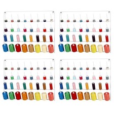 4 PCS 32Spool Metal Sewing Thread Rack WallMounted Holder Organizer Tools