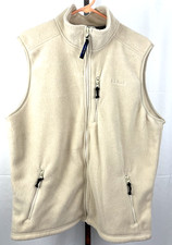 Vintage L.L. Bean Mens Full Zip Sleeveless Fleece Vest Made In USA Size MT
