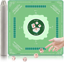 UPGRADED Mahjong Mat for Table - 31.5X31.5 anti Slip Noise Reduction Mahjong Ta
