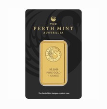 The Perth Mint Kangaroo 1oz Gold Minted Bullion Bar (Sealed In Assay) 4645.80 per troy oz