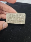 5 oz. HAND POURED SILVER BAR "JOES COIN " SERIAL C-0079 'RARE" .999 FINE