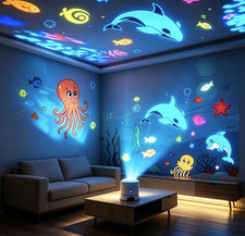 Dynamic Rotating LED Projector Ocean Light, 2-In-1 LED Ocean Light Projector, 36