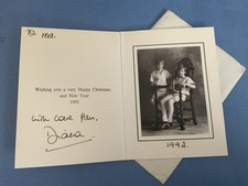 Princess Diana - Wonderful Hand Signed And Inscribed Christmas Card
