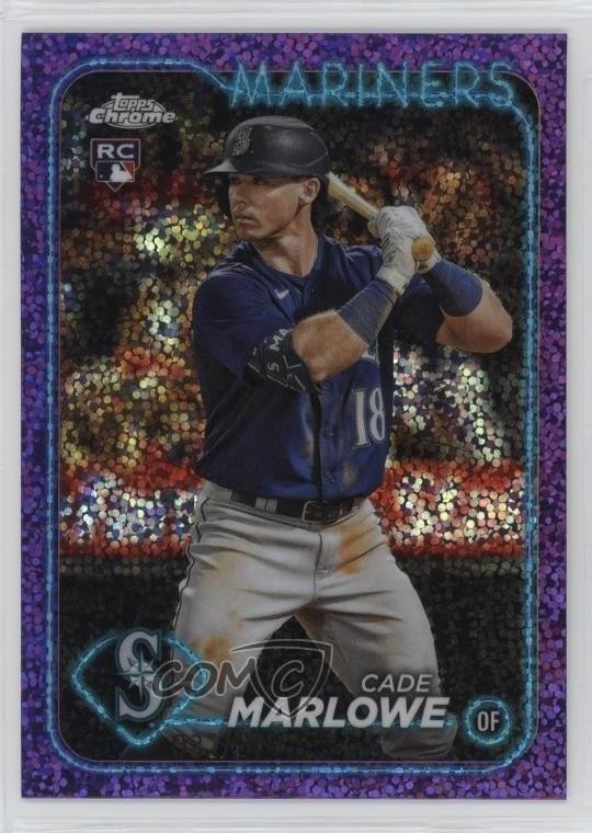 2024 Topps Chrome Purple Speckle Refractor /299 Cade Marlowe #266 Rookie RC