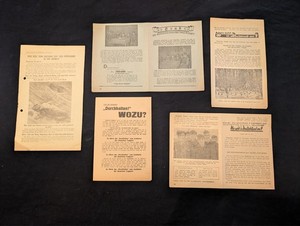 5 World War 2 Russian Propaganda Leaflets for German Soldiers