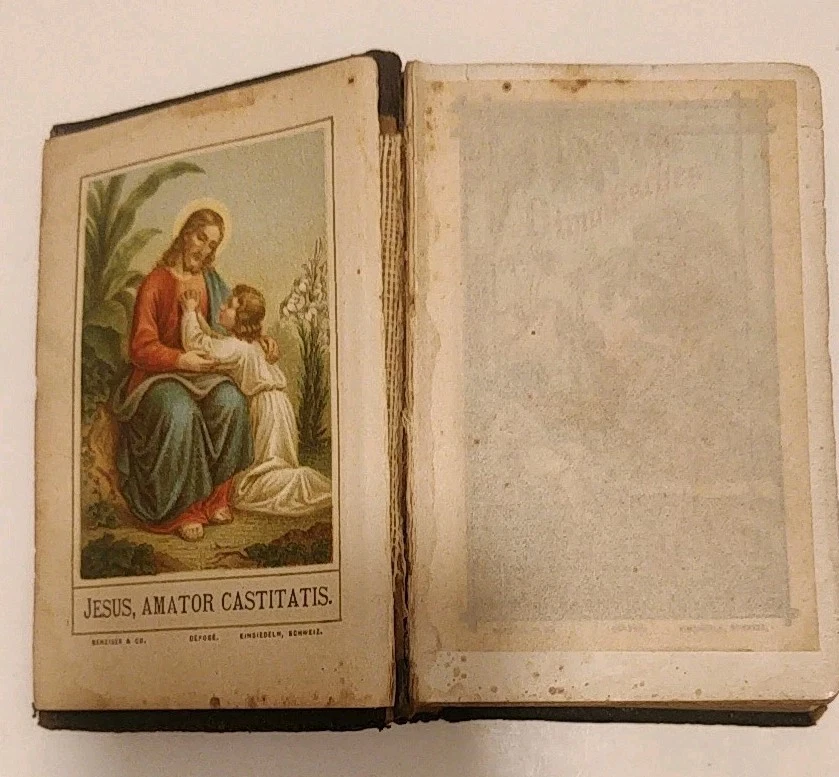 Antique 1885 Himmlisches Palmgartlein Catholic Prayer Book German 1885 Benziger - Image 4 of 4