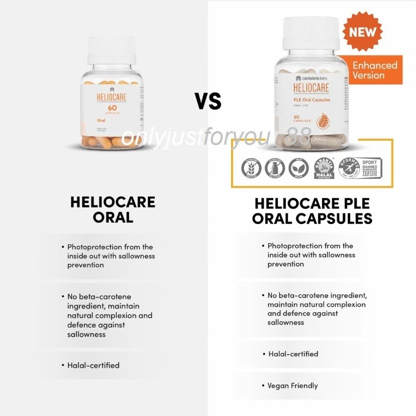 Heliocare Oral Sunblock Supplement (60 Caps) Skin Anti Aging Sun Protection NEW - Image 4 of 4