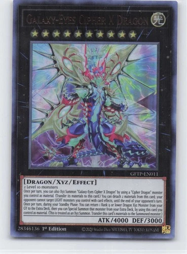 Galaxy-Eyes Cipher X Dragon GFTP-EN011 UR NM Ghosts from the Past 1st Ed Yugioh!