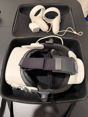 Meta Oculus Quest 2 128GB VR Controllers Vive Audio Strap Battery Case