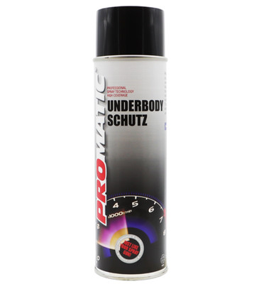 1x Promatic Black Unterbodenschutz Profi Auto Spray Aerosollack 500ml