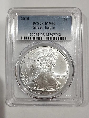 2010 Silver American Eagle MS-69 Pcgs