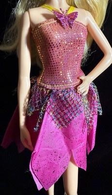 Barbie Sized Clothes- Pink Pixie Style Dress-Fits Barbie