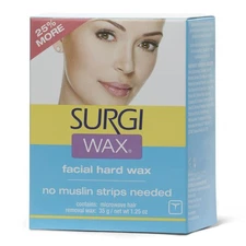 Surgi-Wax Facial Hair Removal FACIAL HARD WAX 1.25 OZ. NEW