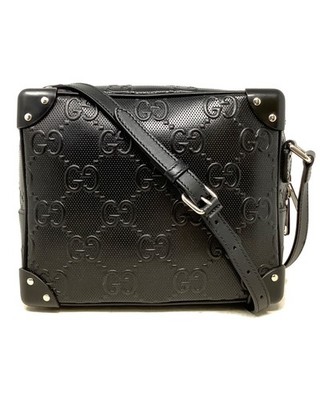 Gucci women GG Supreme mini shoulder bag model number626363 black made in Italy.