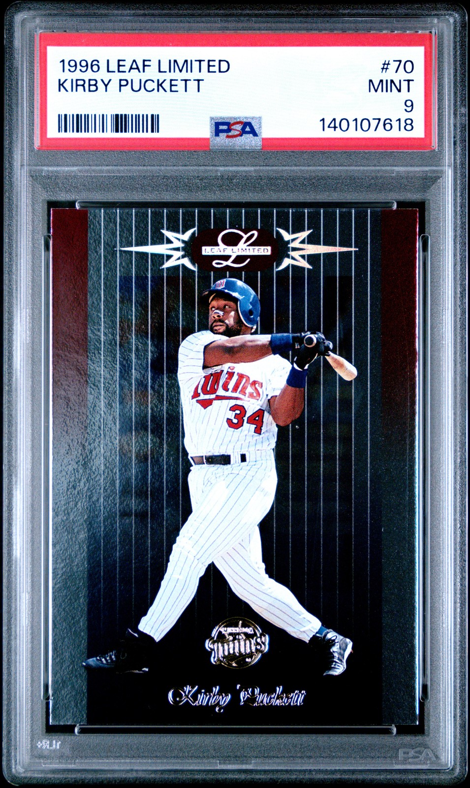 1996 LEAF LTD #70 KIRBY PUCKETT PSA 9