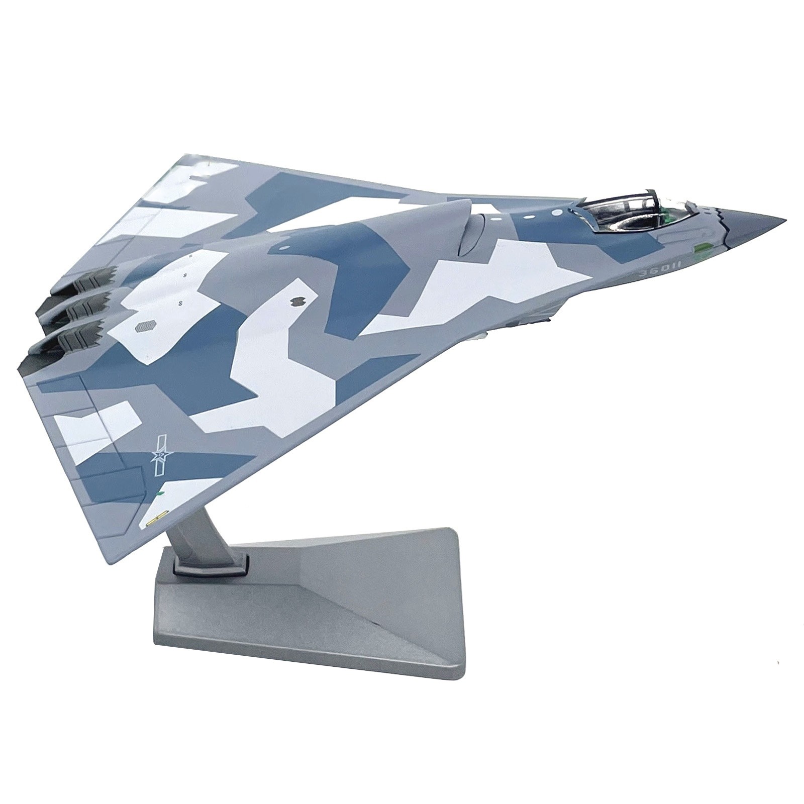 1/144 China Air Force Sixth Generation Fighter Jet J-36 Fighter Model /w Stand