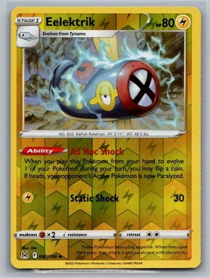 Eelektrik (Reverse Holo) SWSH11: Lost Origin 060/196 2022 NM