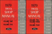 1970 Ford Truck Shop Manual Complete Set Bronco Pickup F100 F250 F350 Econoline