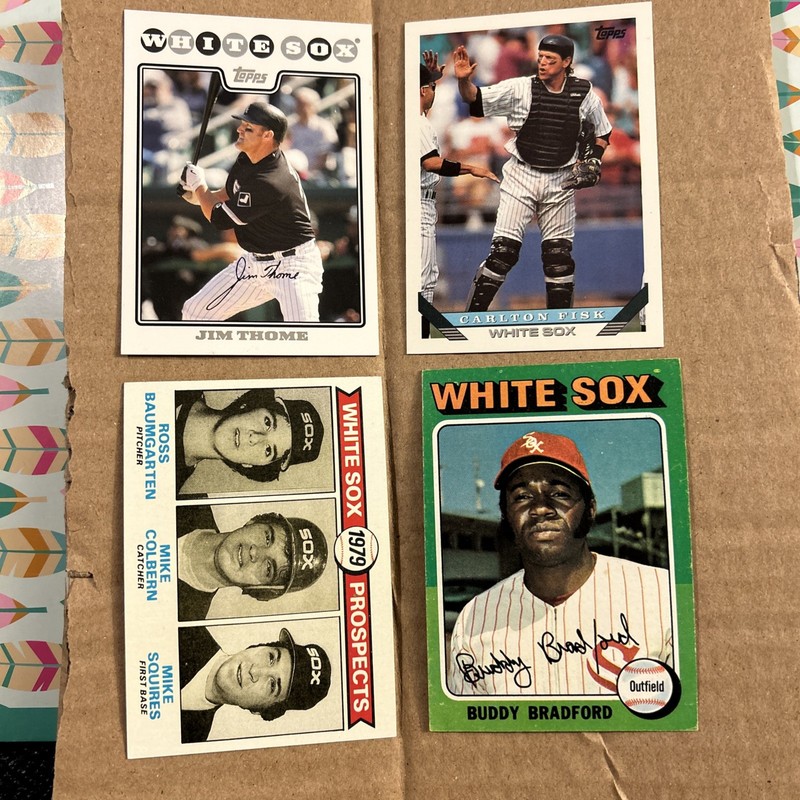(4) Chicago White Sox Thome, Fisk, Bradford, Baumgarten Lot