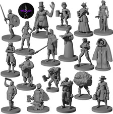 18 Miniatures Townsfolk Hero for DND Miniatures Bulk 28Mm  Dungeons and Dragons