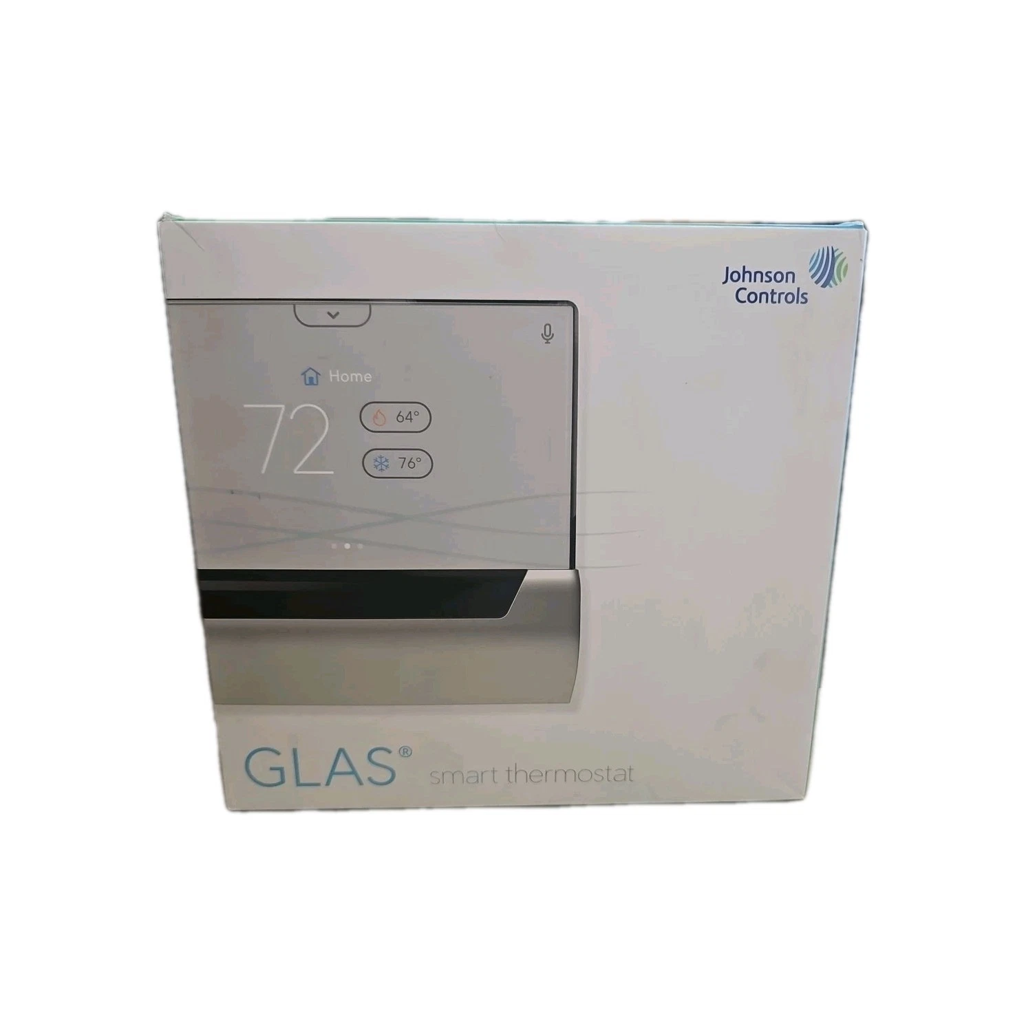 Johnson Controls GLAS Smart Thermostat SiO2-10000 Silver Rectangular Plastic