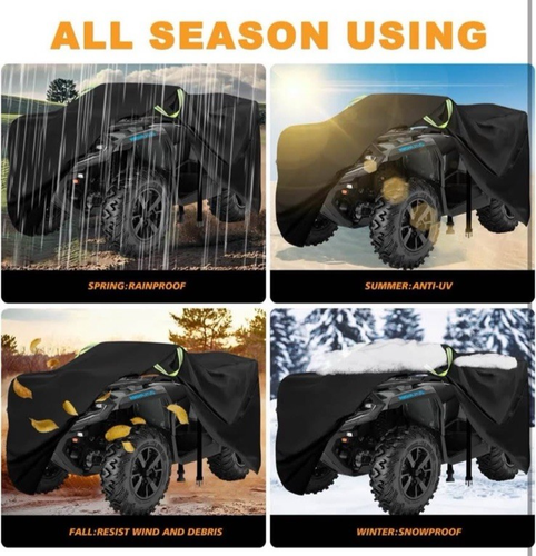 86.5 X 50.5x49.5 WaterproofOutdoor ATVCover-Polaris Kawasaki Yamaha Suzuki Honda - Picture 4 of 7