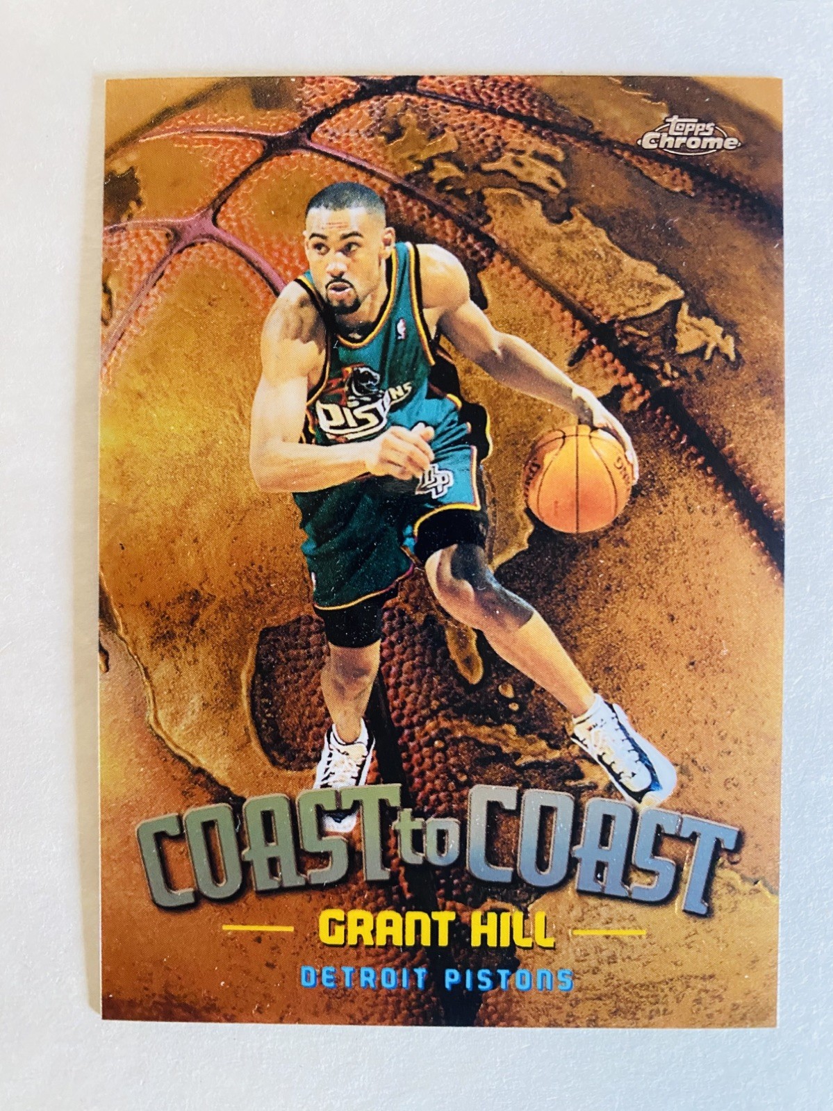 Grant Hill #CC4 Basketball Cards 1998 Topps Chrome Coast to Coast trading card — raw and PSA graded price guide