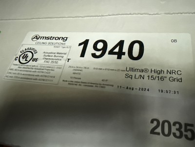 Armstrong ceiling tiles 24x24 16pieces *UNOPENED BOX*