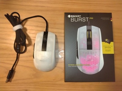 Roccat Burst Pro Wired 16K Gaming Mouse White Optical switch Used in box