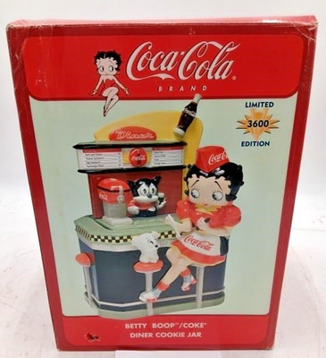 BETTY BOOP COCA COLA DINER COOKIE JAR LIMITED ED VINTAGE 2004 RARE #106