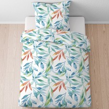 Bettwäsche Seersucker Castell 100% Baumwolle 20763-008 Blätter 135x200