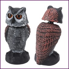 Owl Decoy Plastic Shake Head Owl Decoy To Scare Birds Away Scarecrow Fake Owl