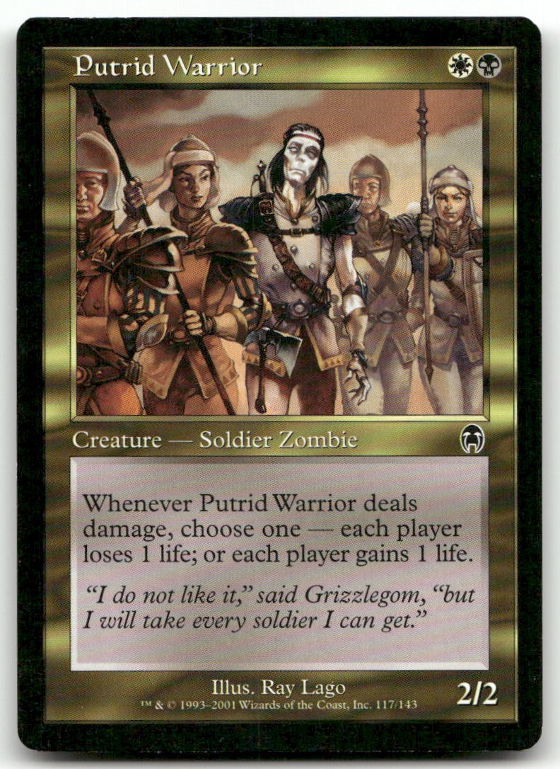 Putrid Warrior #117 (MP) Apocalypse APC Magic MTG