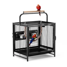 Small 25in Parakeet Wire Bird Cage for Finches Canaries Hanging Travel Carrier