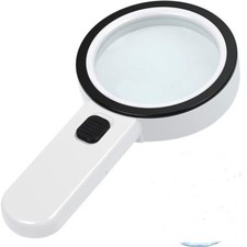 Microscope 30X Loupe Lens Light Magnifying Glass Hand-Held Magnifier With 12 LED
