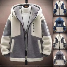 Winter Men Coat Hoodie Cardigan Casual Warm Jackets Hooded Fleece Jacket