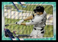 2021 Topps Chrome #45 Austin Meadows Aqua Shimmer Refractor #d /199! Rays