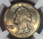 1942 P Washington Silver Quarter -NGC MS65