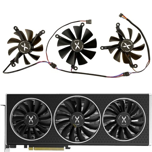 Für XFX RX6700 6700XT 6750XT QICK/MERC Grafikkarte Lüfter