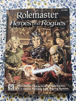 Rolemaster #1420 Heroes and Rogues ICE RPG sehr guter Zustand Taschenbuch
