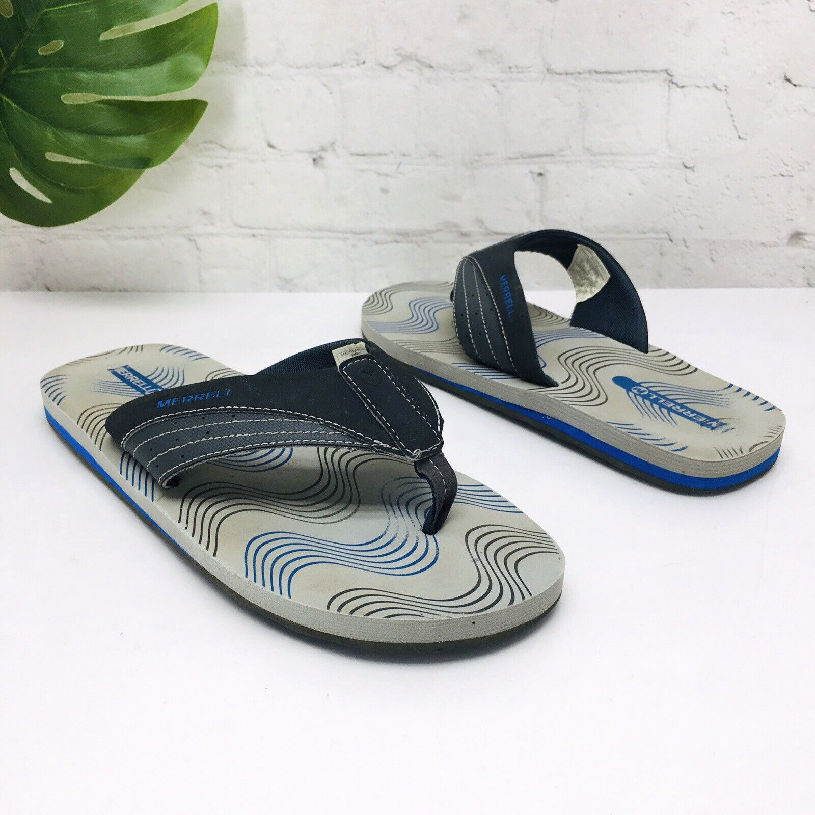 Merrell Breakwater sandali uomo taglia 10 infradito infradito blu