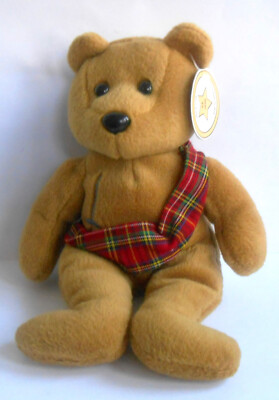 CELEBRITY BEARS STAR #5 MEL GIBSON BRAVEHEART J.C.BEARS PLUSH 8''  1998 RETIRED